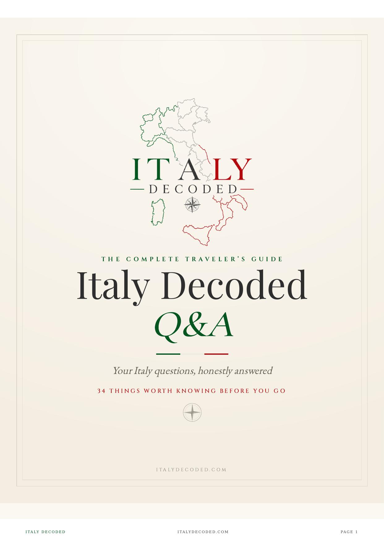 Italy Decoded Q&A cover